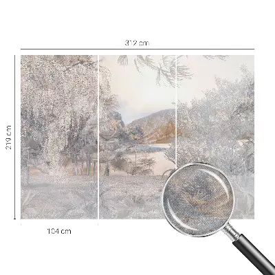 3D fototapetas sienoms su subtiliu natūraliu raštu
