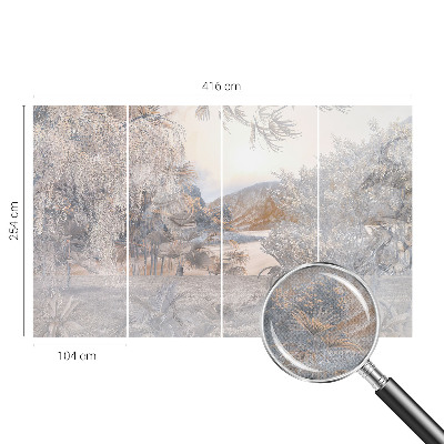 3D fototapetas sienoms Subtilūs natūralūs