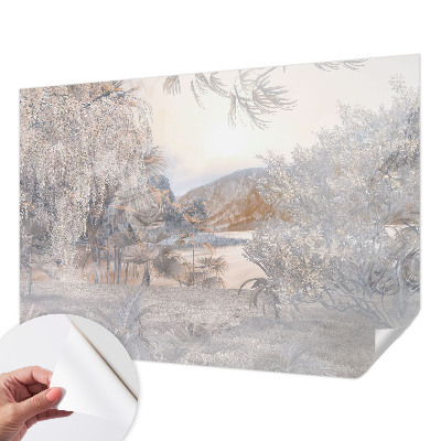 3D fototapetas sienoms su subtiliu natūraliu raštu