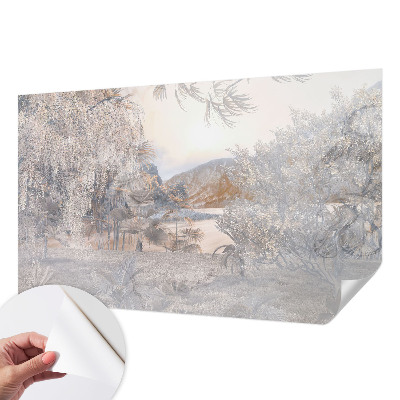 3D fototapetas sienoms su subtiliu natūraliu raštu