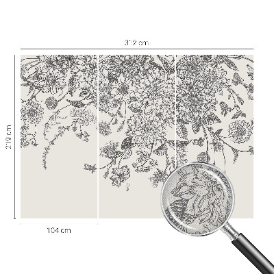Fototapetai Blomstermønster