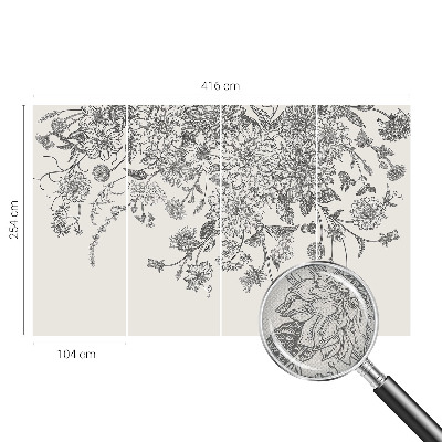 Fototapetai Blomstermønster