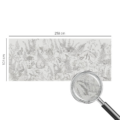 3D fototapetas sienoms su miško gyvūnų motyvu