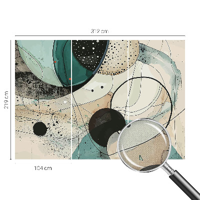 Savaime lipnus fototapetas Spalvingi apskritimai