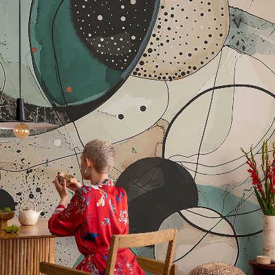 Savaime lipnus fototapetas Spalvingi apskritimai