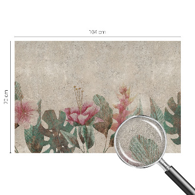 3D fototapetas sienoms su subtiliu floros motyvu