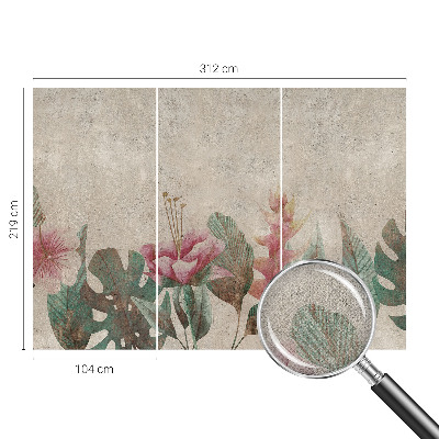 3D fototapetas sienoms Subtili flora