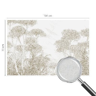 3D fototapetas su tropinių augalų motyvu