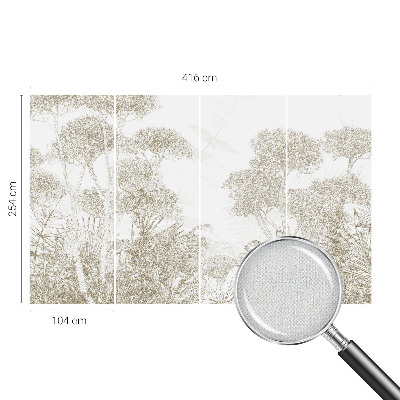3D fototapetas su tropinių augalų motyvu