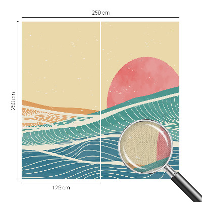 3D fototapetas sienoms su jūros bangų motyvu