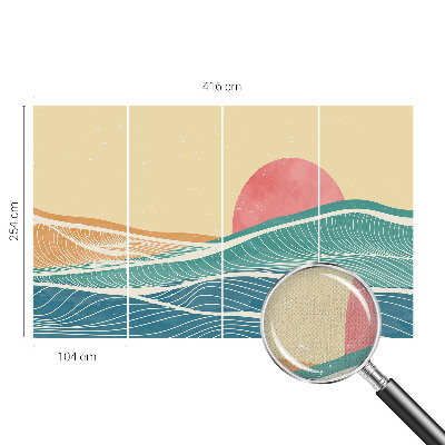3D fototapetas sienoms su jūros bangų motyvu