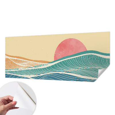 3D fototapetas sienoms su jūros bangų motyvu