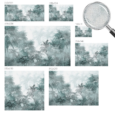 3D fototapetas sienoms Egzotinis žalias