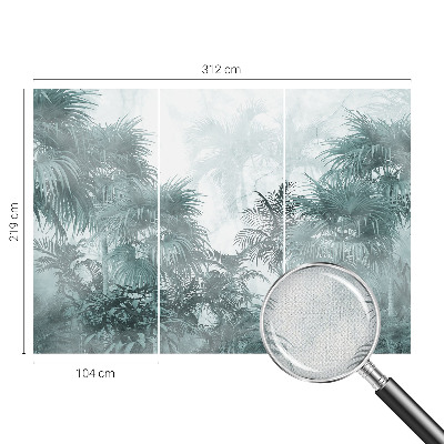 3D fototapetas sienoms Egzotinis žalias