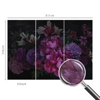Savaime lipnus fototapetas su gėlėmis dekoru elegantišku stiliumi