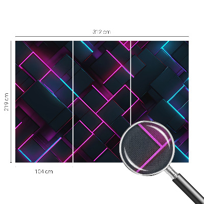 Tapetai su neongeometriniu raštu