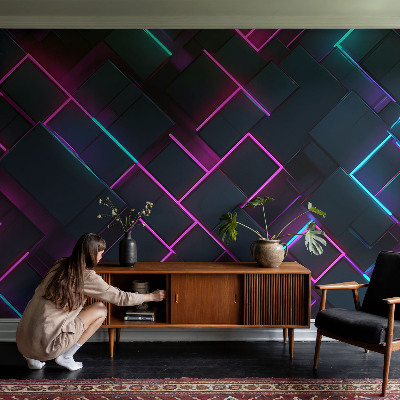 Tapetai su neongeometriniu raštu
