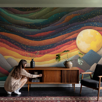 3D fototapetas Spalvingi kalnai