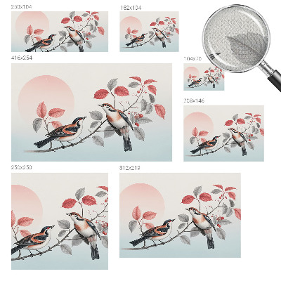 3D fototapetas Siddende fugle