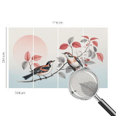 3D fototapetas Siddende fugle