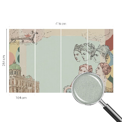 3D fototapetas Klasikinis koliažas