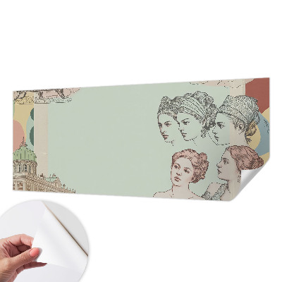 3D fototapetas su klasiniu koliažu
