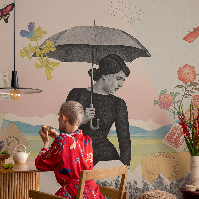 Tapetai Romantiškas koliažas