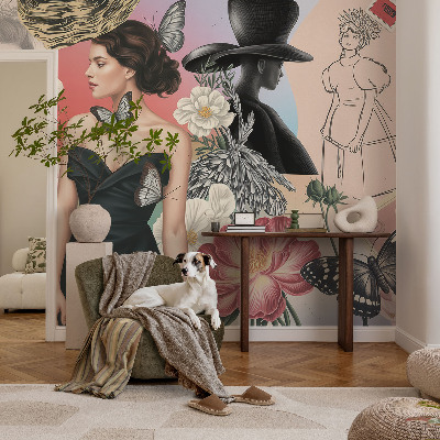 3D fototapetas Žiedai ir portretai