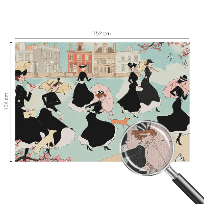 Savaime lipnus fototapetas Kvinder går