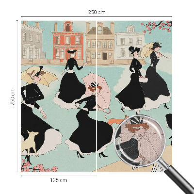 Savaime lipnus fototapetas Kvinder går