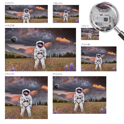 3D fototapetas sienoms su kosminiu kraštovaizdžiu