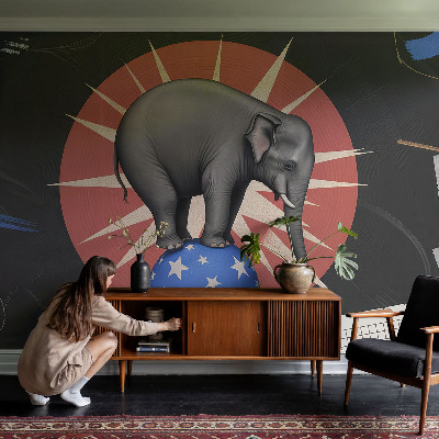Fototapetas vaikams su cirko drambliuku