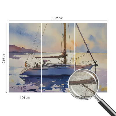3D fototapetas su jachta „Sejlbåd Vest“