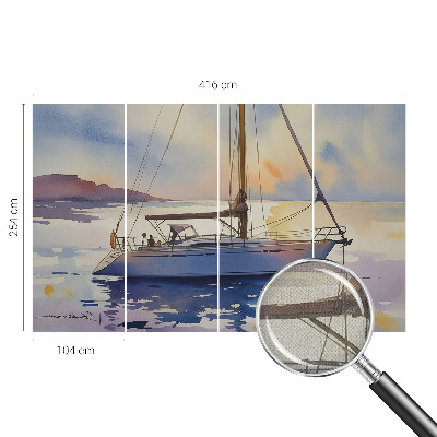 3D fototapetas su jachta „Sejlbåd Vest“