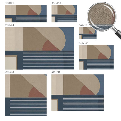 Savaime lipnus fototapetas su harmonine geometrine kompozicija