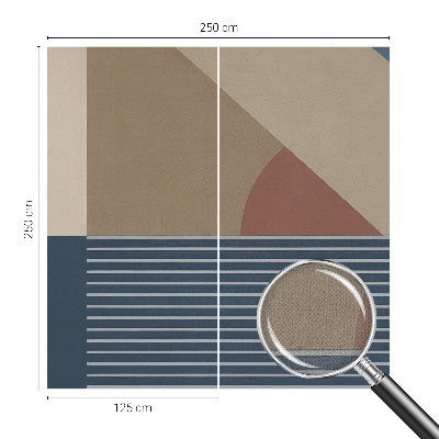 Savaime lipnus fototapetas su harmonine geometrine kompozicija
