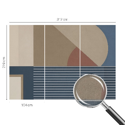 Savaime lipnus fototapetas su harmonine geometrine kompozicija
