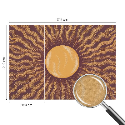 3D fototapetas sienoms Solens stråler