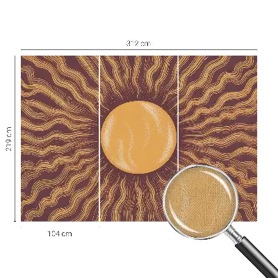 3D fototapetas sienoms su motyvu „Saulės spinduliai“