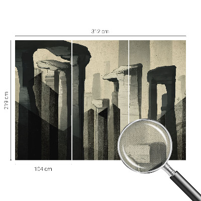 Savaime lipnus fototapetas su skandinaviško stiliaus architektūros motyvu