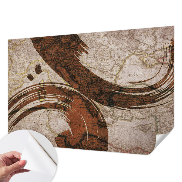 3D fototapetas Meninis žemėlapis