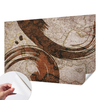 3D fototapetas Meninis žemėlapis