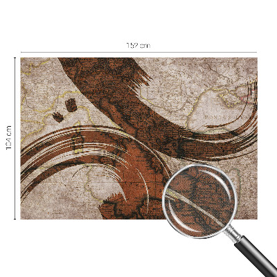 3D fototapetas Meninis žemėlapis