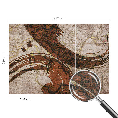 3D fototapetas Meninis žemėlapis