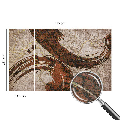 3D fototapetas Meninis žemėlapis