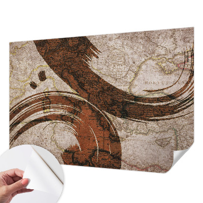 3D fototapetas Meninis žemėlapis