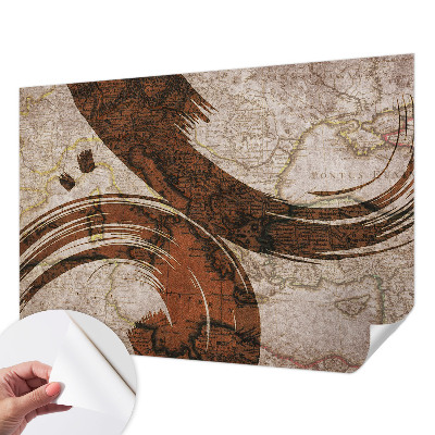 3D fototapetas Meninis žemėlapis