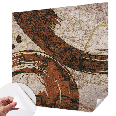 3D fototapetas Meninis žemėlapis
