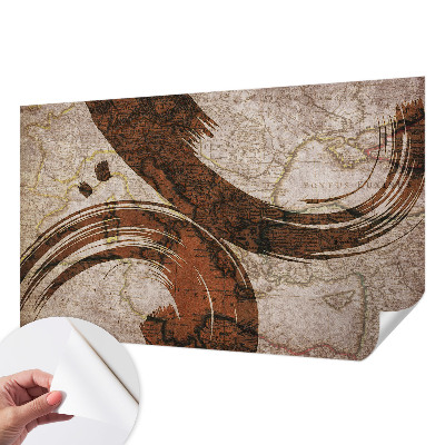 3D fototapetas Meninis žemėlapis