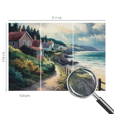 Savaime lipnus fototapetas su miesto Klippehaus motyvu
